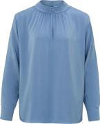 Yaya Satin turtle neck blouse top w Blauw dames