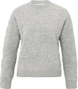 Yaya Flower jacquard sweater Grijs dames