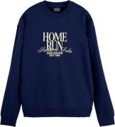 Scotch & Soda Sweater Front Artwork Blauw heren