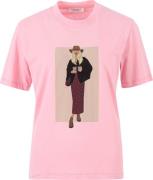 Enjoy T-shirt Print Rode Rok Roze dames