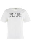 Anna Blue T-shirt Logo Wit dames