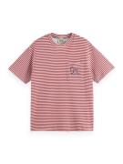 Scotch & Soda T-shirt Double Face Rood heren