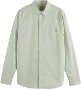 Scotch & Soda Overhemd Oxford Stripe Groen heren