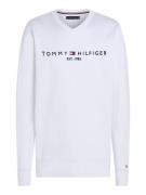 Tommy Hilfiger Sweater Tommy Logo Wit heren