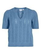 Vila T-shirt Toto New Blauw dames