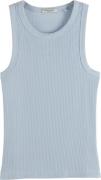 Scotch & Soda Tanktop Rib Blauw dames