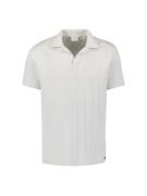 No Excess Polo Revers Solid Vertical Jacquard Grijs heren
