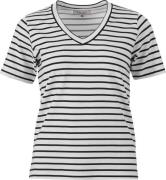 Enjoy T short stripe Blauw dames
