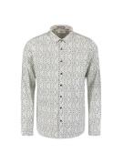 No Excess Overhemd Allover Printed Stretch Regular Groen heren