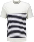 Lyle & Scott T-shirt Streep Tonal Wit heren