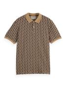 Scotch & Soda Polo Allover Print Bruin heren