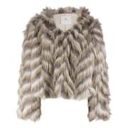 Nukus Jas Lori Zigzag Beige dames