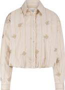 Nukus Lara Blouse Embroidery Kaki dames