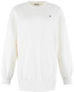 Anna Blue Sweater Crew Wit dames