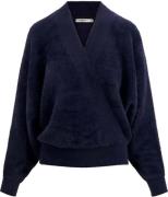 Zusss Wikkeltrui in Fluffy Garen Navy dames