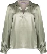 Geisha Blouse Satin  Groen dames