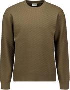 No Excess Pullover Jacquard Solid Taupe heren