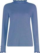 Bloomings Trui ruffle Blauw dames