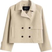 Opus Korte Trench Jas Haili in een moderne wolmix-look Beige dames