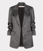 Esqualo Blazer Shimmer Crinkle Antraciet dames