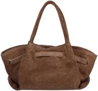 Bomont Tas Leonie Suede Taupe dames