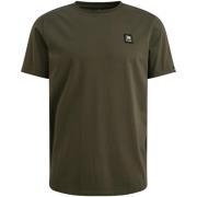Vanguard T-shirt met Badge en Stretch Grijs heren