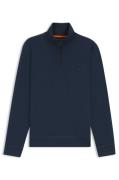 Boss Orange Half-zip Sweater Zetrust Blauw heren