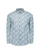No Excess Overhemd Stretch Allover Printed Antraciet heren