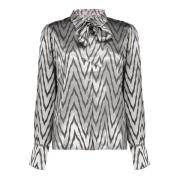 Geisha Blouse Animal Zilver Grijs dames
