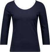 Bomont T-shirt Rond neck lurex 3/4 Navy dames