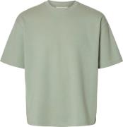 Selected Homme T-shirt Oscar Loose Fit Groen heren