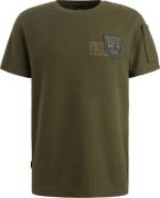 Pme Legend T-shirt met Artwork en flight pocket Groen heren