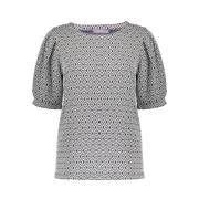 Geisha Top Jacquard Off White dames