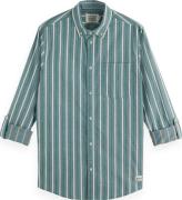 Scotch & Soda Overhemd Dobby Stripe Groen heren