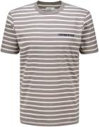 Butcher Of Blue T-shirt Classic Stripe Grijs heren