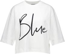 Anna Blue T-shirt Blue Wit dames