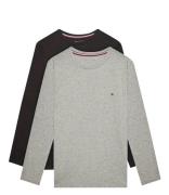 Tommy Hilfiger Tops 2P Cn Tee Long Sleeve Donkergrijs