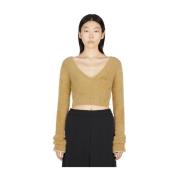 Experimentele Fluffy Sweater MM6 Maison Margiela , Beige , Dames