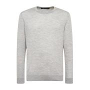 Pullover met Ronde Hals Kiton , Gray , Heren