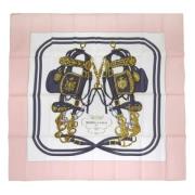 Pre-owned Silk scarves Hermès Vintage , Pink , Dames