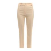 Leather Trousers Hebe Studio , Beige , Dames