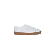 Klassieke witte kalfsleren sneakers Saint Laurent , White , Heren