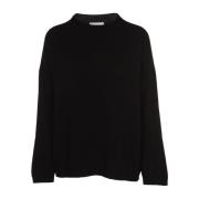 Zwarte Sweaters Paricollo Rasato Lana Daniele Fiesoli , Black , Heren