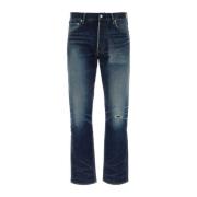 Donkerblauwe denim straight jeans visvim , Blue , Heren