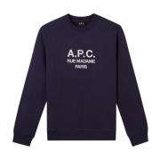 Klassieke Sweatshirt Upgrade voor Mannen A.p.c. , Blue , Heren