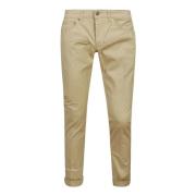 Smal Gesneden Broek Dondup , Beige , Heren