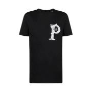 T-shirt Round Neck SS Money Philipp Plein , Black , Heren