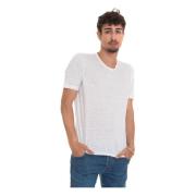 T-shirt met korte mouwen en rondeek Gran Sasso , White , Heren