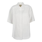 Ivory Moheli Short Sleeve Shirt Loulou Studio , White , Dames