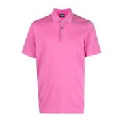 Roze Katoenen Polo Shirt Drumohr , Pink , Heren